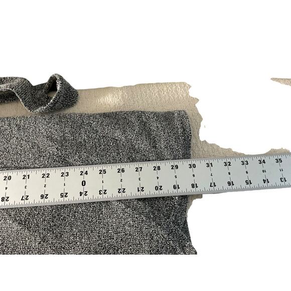 Large Black White Knit Dress 3/4 Sleeve Tie Waist Casual Semi-Formal - Picture 5 of 9